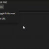 CUI_PRO_Actions_Dropdown A screenshot of the CUI PRO actions dropdown with the Toggle Fullscreen and Set Url Feature.