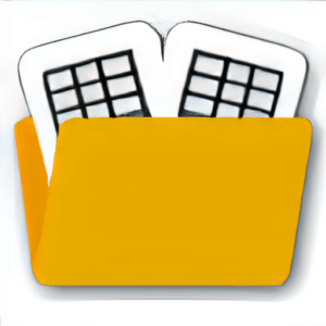 Logo of the "Folder to ods" program, which transforms all the file names into a Spreadsheet.