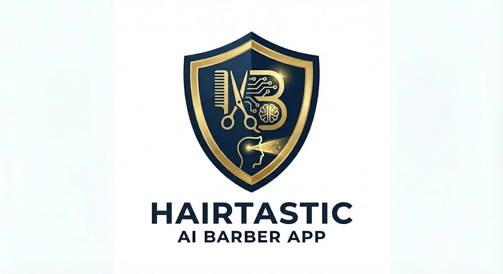 The logo of the Hairtastic app, with which barbershops can find the perfect hairstyle for their customers.