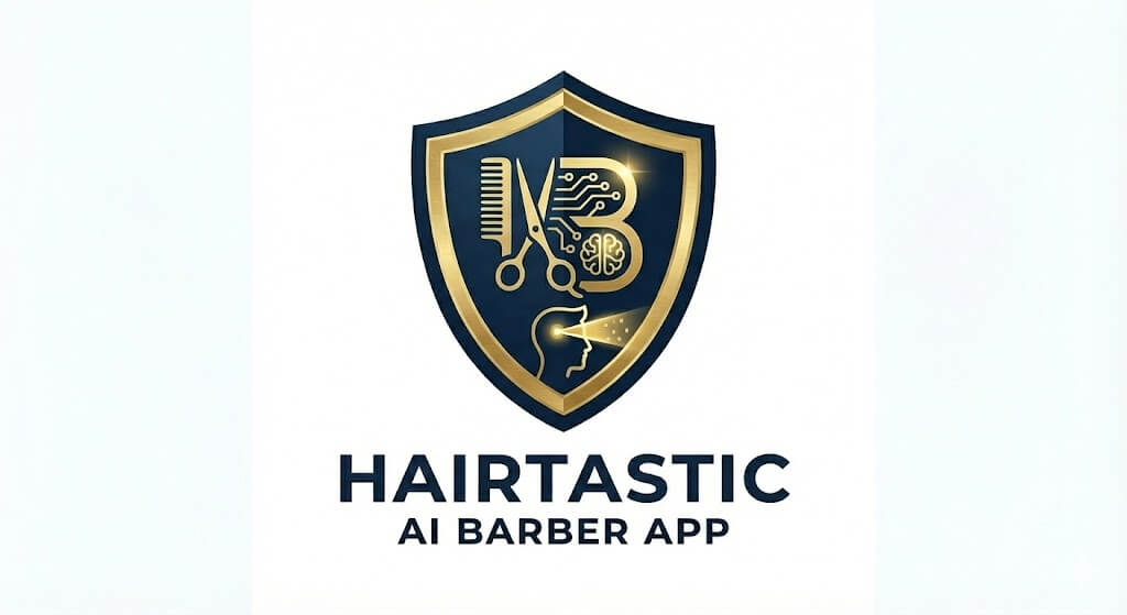 The logo of the Hairtastic app, with which barbershops can find the perfect hairstyle for their customers.